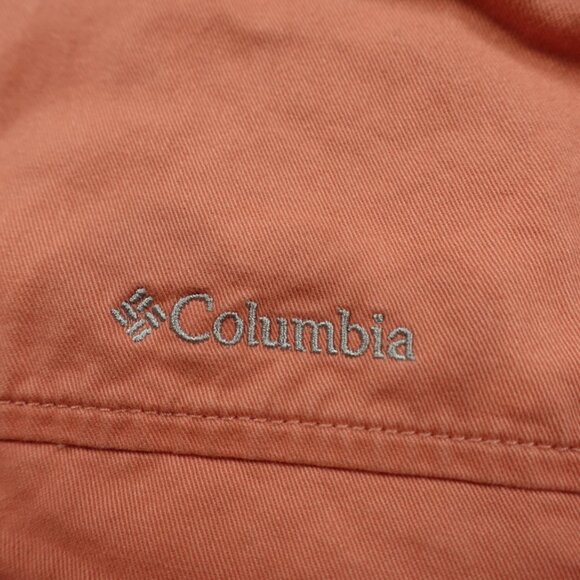 Columbia Witchita Ridge Jacket Women's 2X Coral Utility Hooded Cotton Twill - Picture 2 of 11